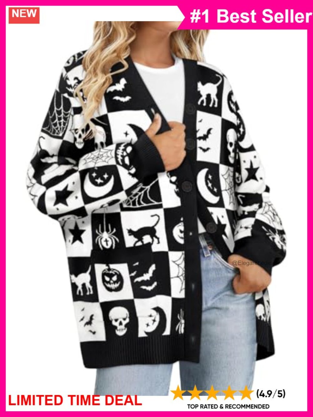 Plus Size Open Front Button Up Oversized Cardigan Sweater Coat